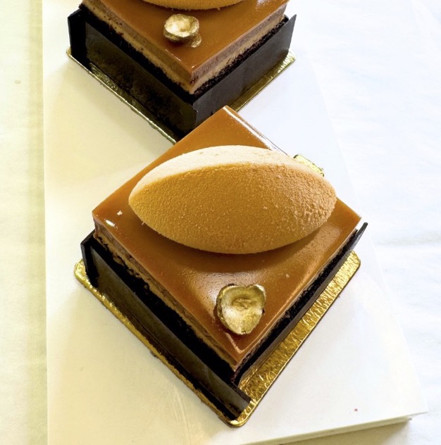 Hazelnut Bavarois Dark Chocolate Mousse Cake